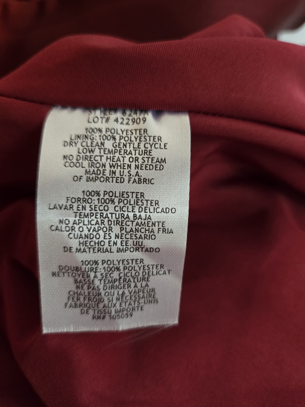 NWT Xscape Burgundy Satin Halter Evening Formal Dress Wedding Bridesmaid Sz 6 - Picture 6 of 8